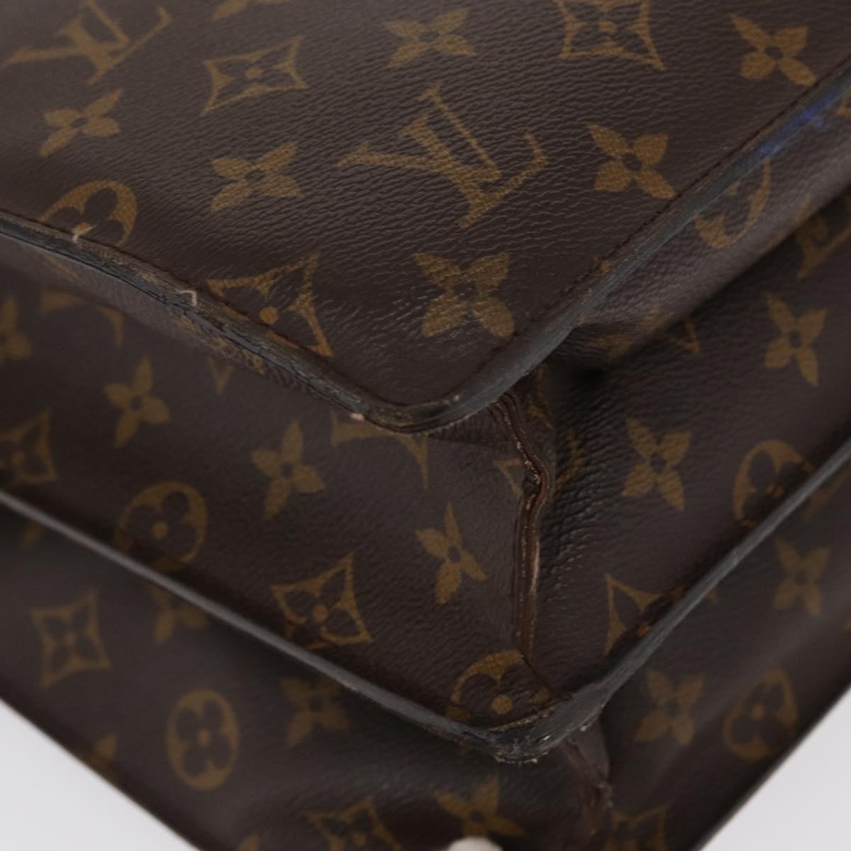 LOUIS VUITTON Monogram Serviette Fermoir Business Bag M53305 LV Auth bs32213