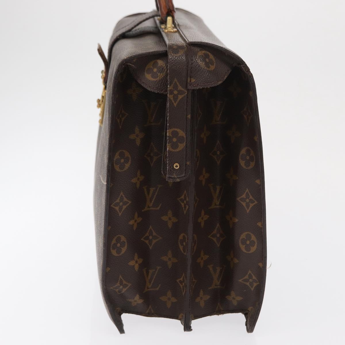 LOUIS VUITTON Monogram Serviette Fermoir Business Bag M53305 LV Auth bs32213