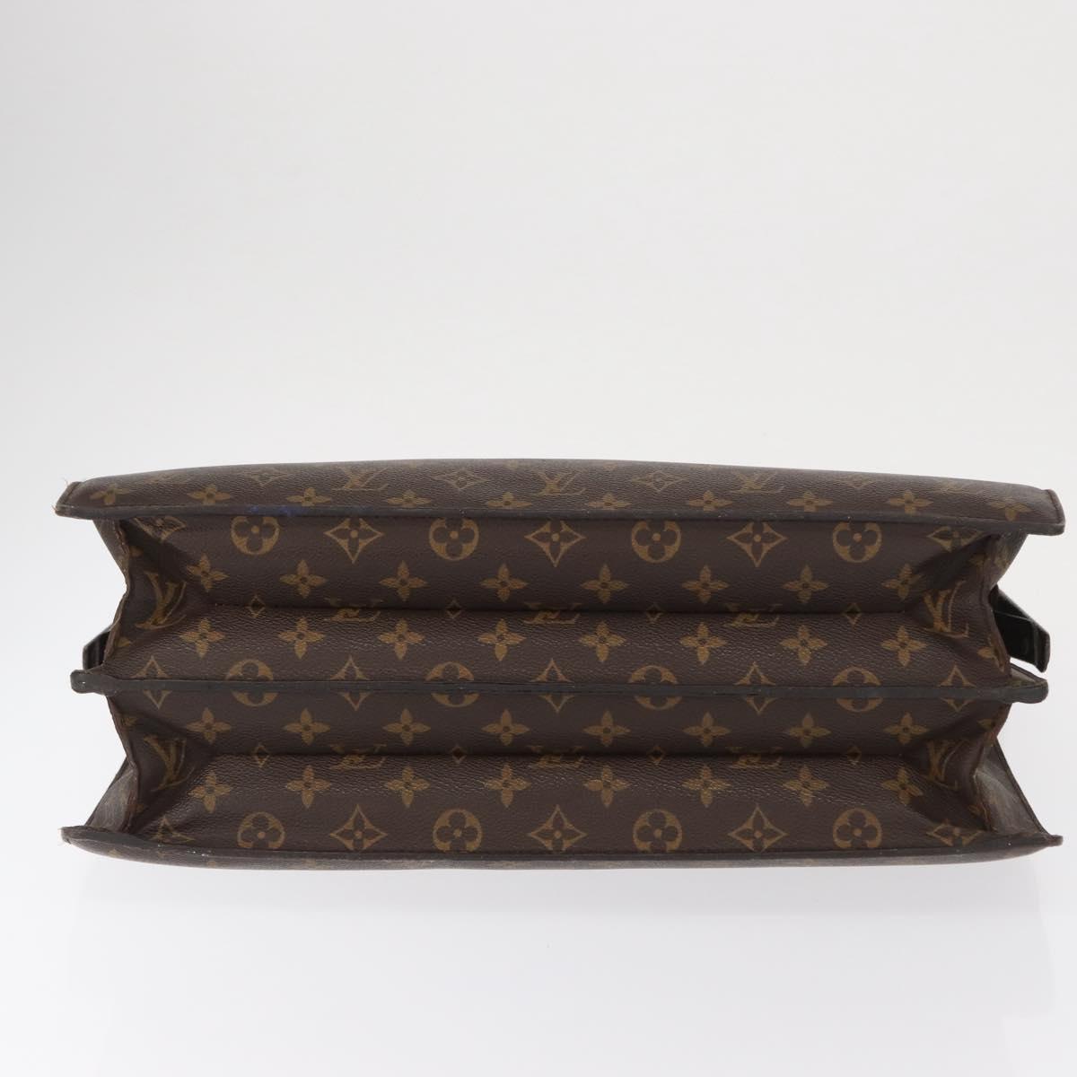LOUIS VUITTON Monogram Serviette Fermoir Business Bag M53305 LV Auth bs32213