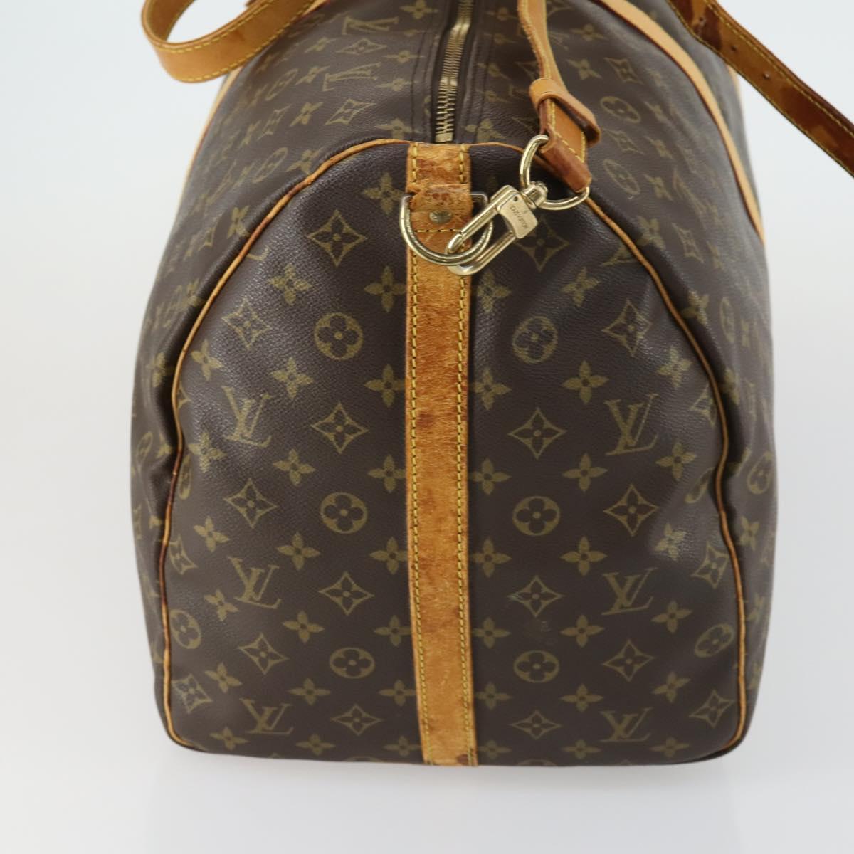 LOUIS VUITTON Monogram Keepall Bandouliere 60 Boston Bag M41412 LV Auth bs32216