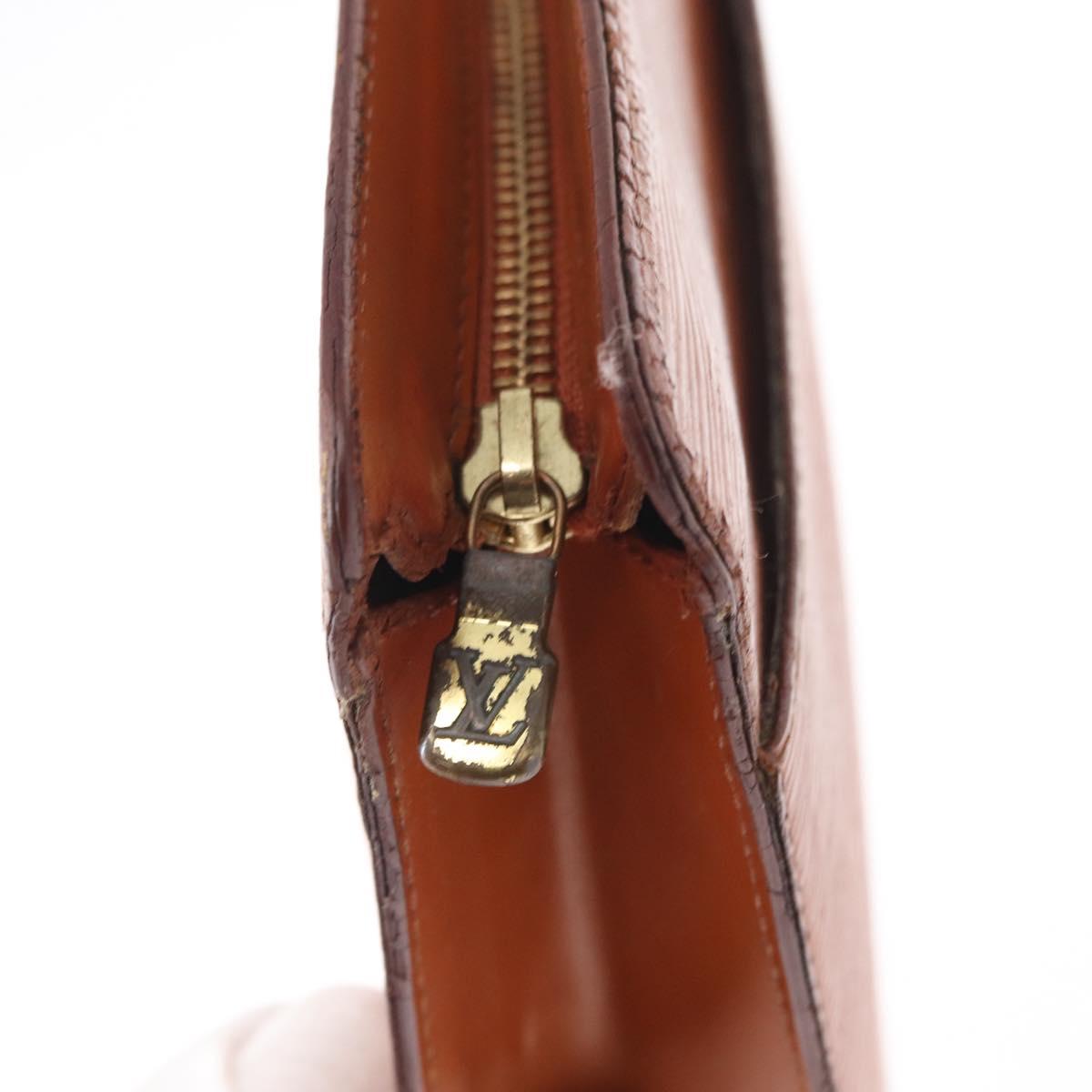 LOUIS VUITTON Epi Pochette Homme Bag Brown Zipangu Gold M52528 LV Auth bs32222