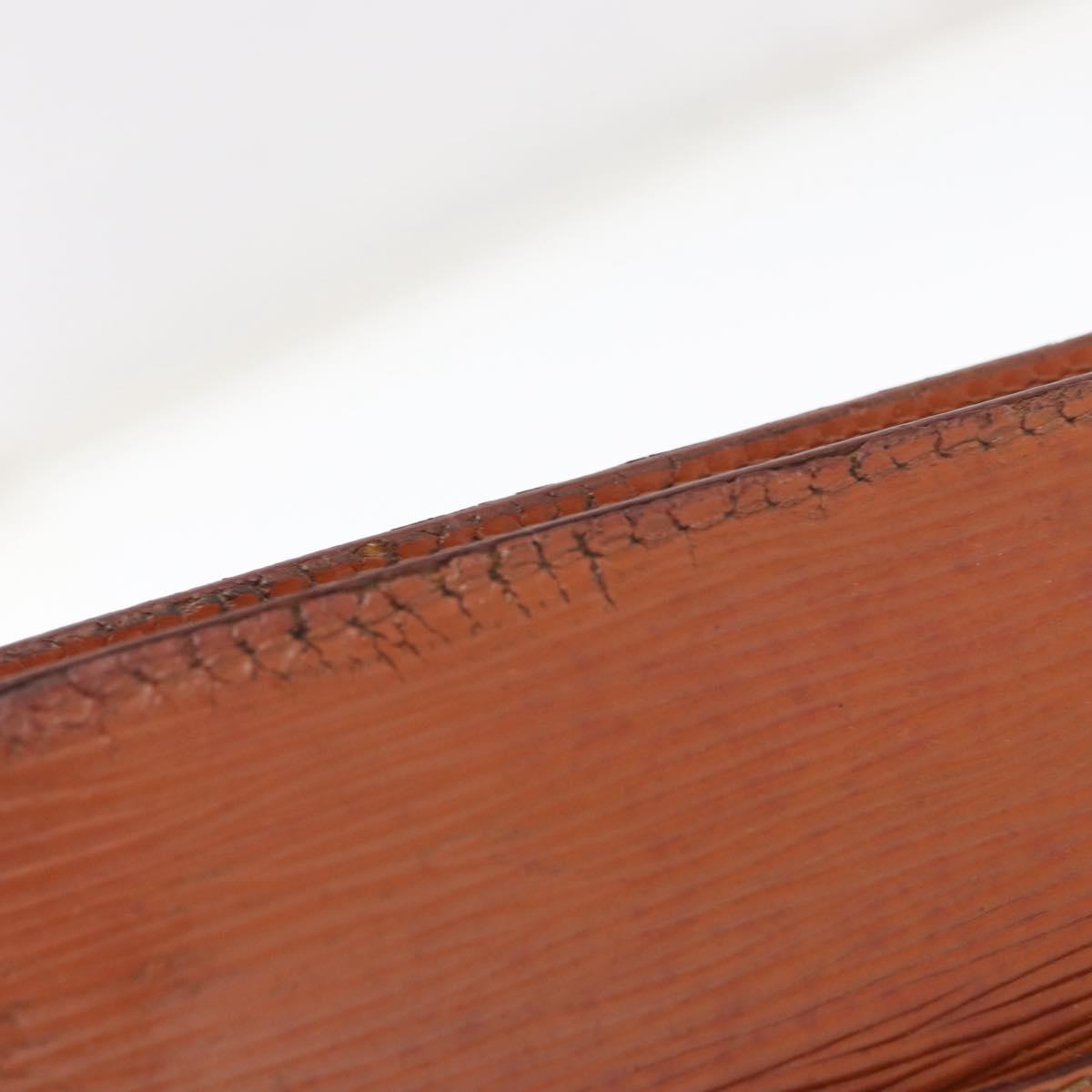 LOUIS VUITTON Epi Pochette Homme Bag Brown Zipangu Gold M52528 LV Auth bs32222