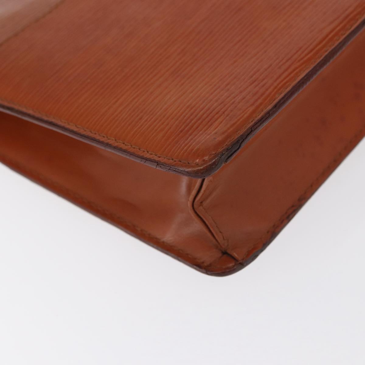 LOUIS VUITTON Epi Pochette Homme Bag Brown Zipangu Gold M52528 LV Auth bs32222