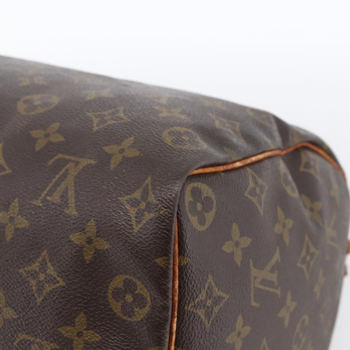 LOUIS VUITTON Monogram Speedy 35 Hand Bag M41524 LV Auth bs32224