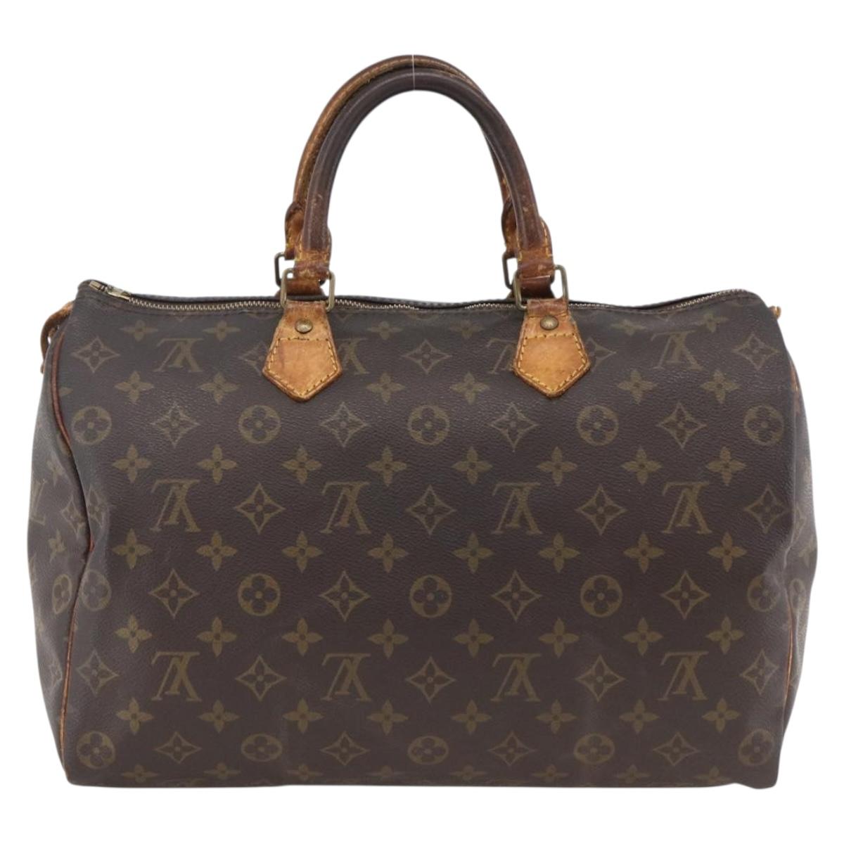 LOUIS VUITTON Monogram Speedy 35 Hand Bag M41524 LV Auth bs32224