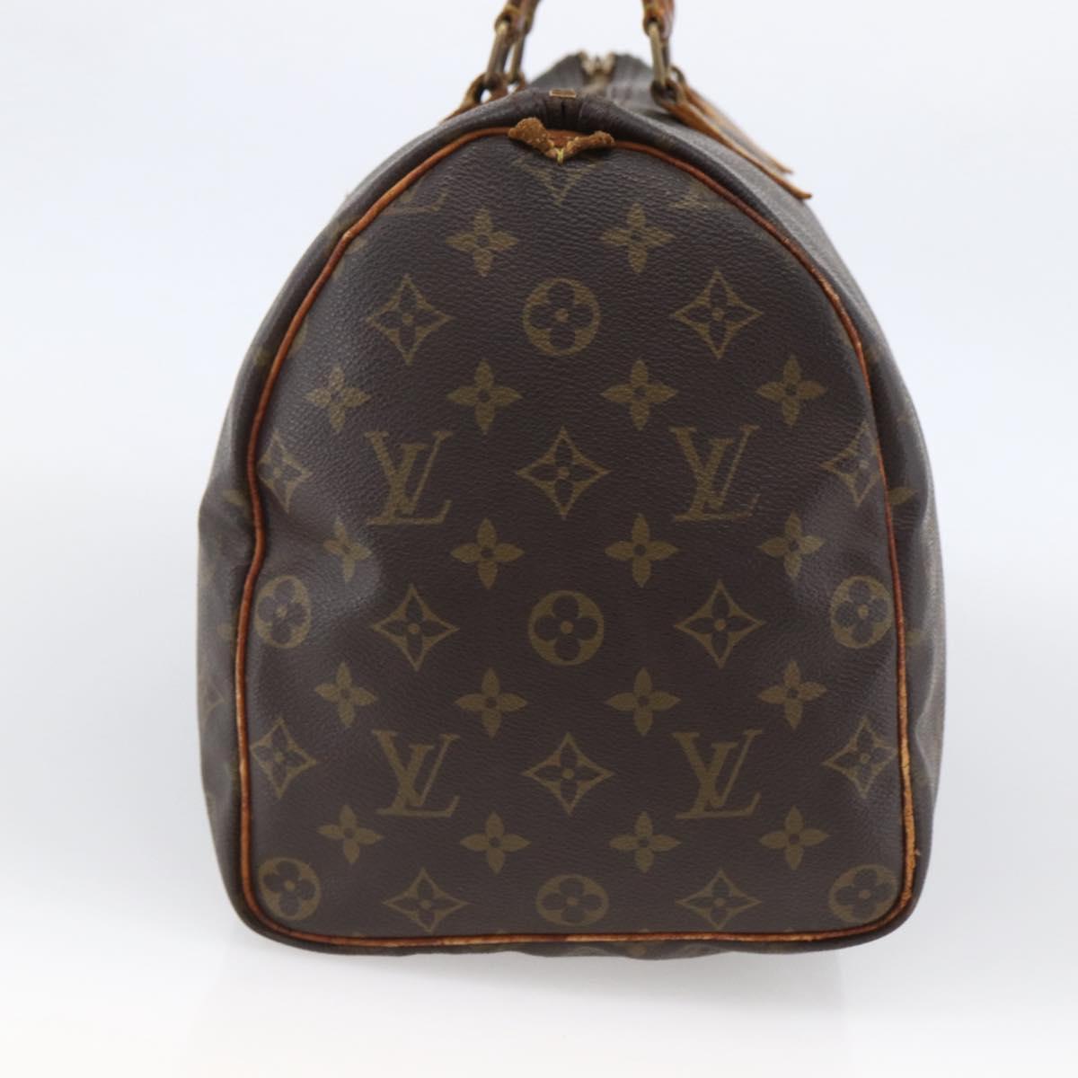 LOUIS VUITTON Monogram Speedy 35 Hand Bag M41524 LV Auth bs32224