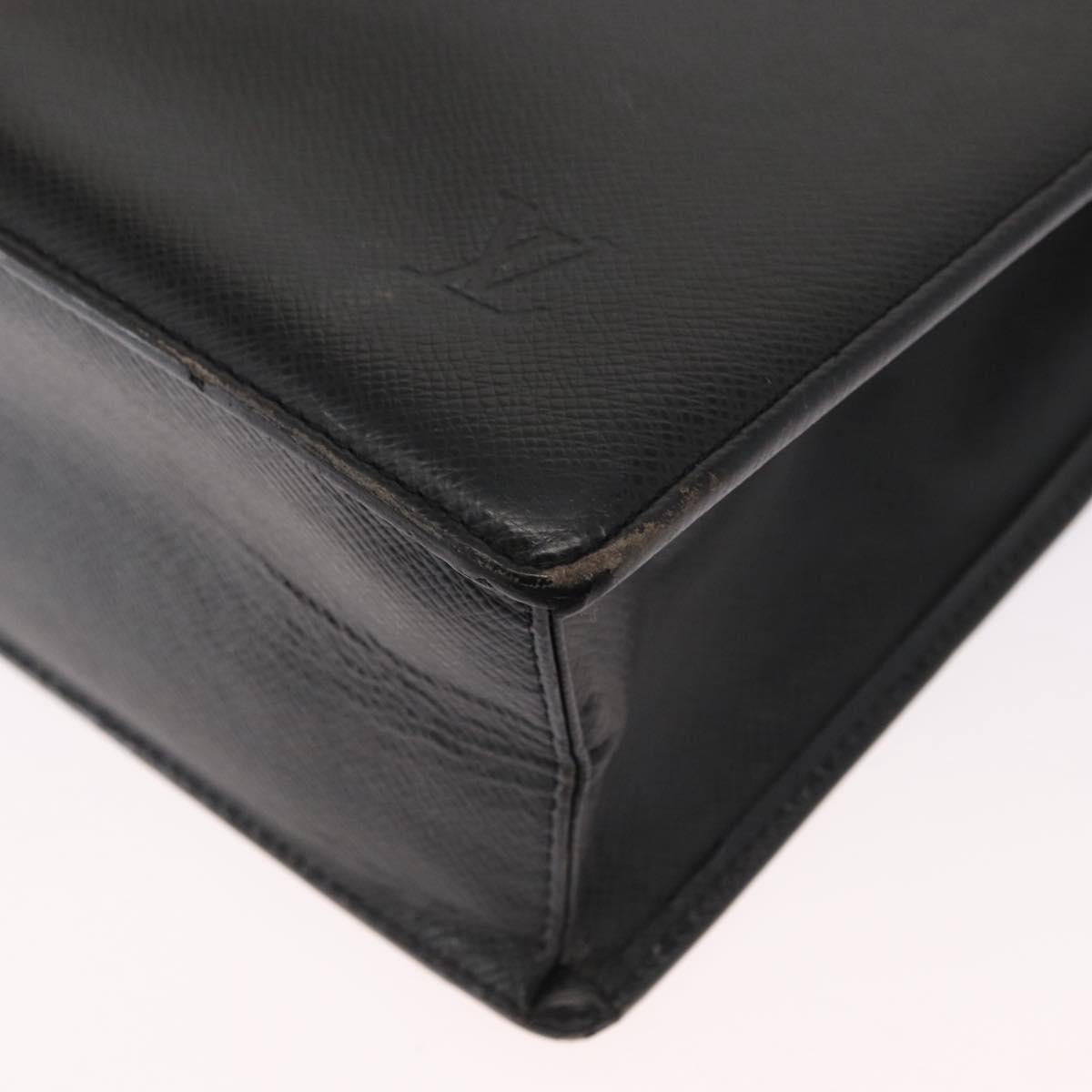 LOUIS VUITTON Taiga Serviette Kazan Business Bag Ardoise M30802 LV Auth bs32229