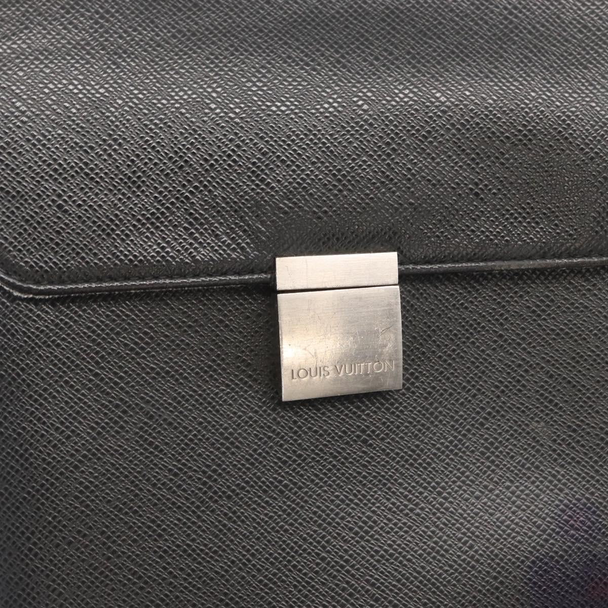 LOUIS VUITTON Taiga Serviette Kazan Business Bag Ardoise M30802 LV Auth bs32229