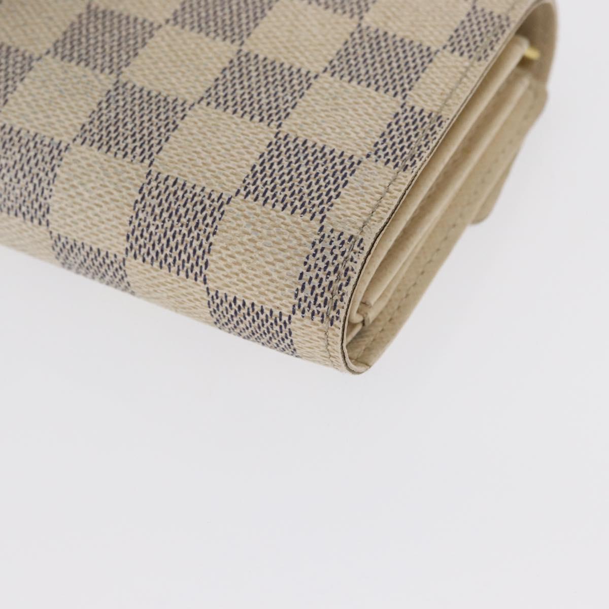 LOUIS VUITTON Damier Azur Portefeuille Alexandra Wallet N63068 LV Auth bs32238