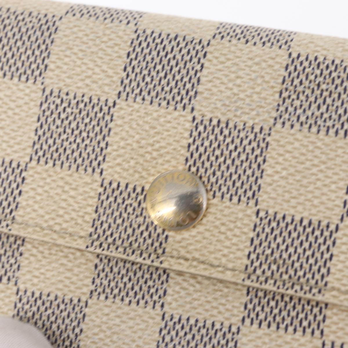 LOUIS VUITTON Damier Azur Portefeuille Alexandra Wallet N63068 LV Auth bs32238