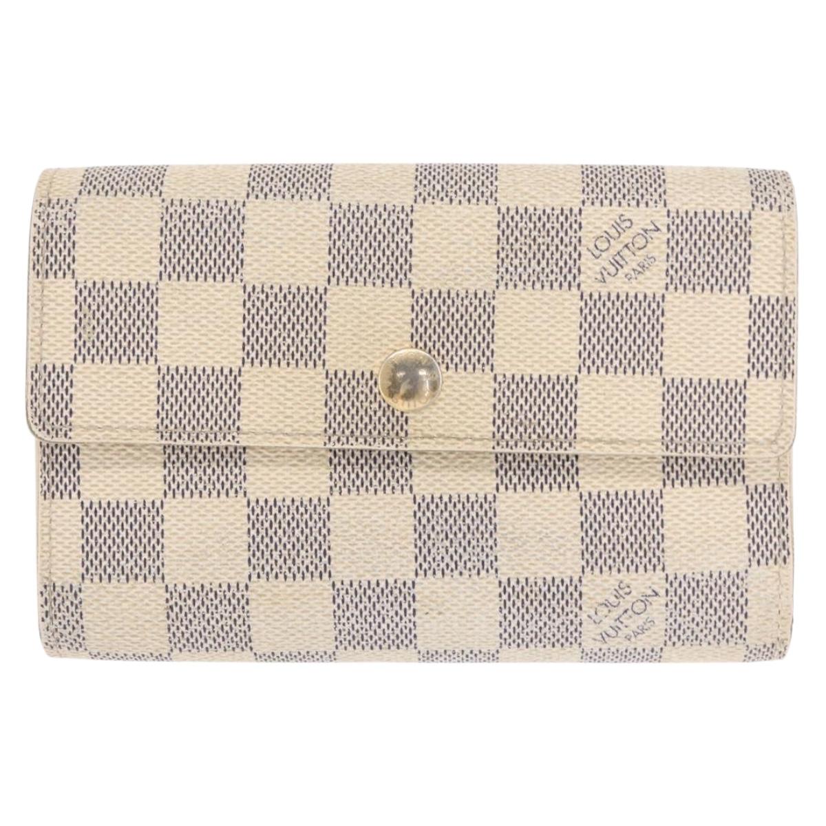 LOUIS VUITTON Damier Azur Portefeuille Alexandra Wallet N63068 LV Auth bs32238