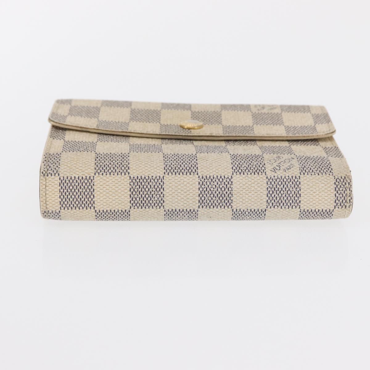 LOUIS VUITTON Damier Azur Portefeuille Alexandra Wallet N63068 LV Auth bs32238