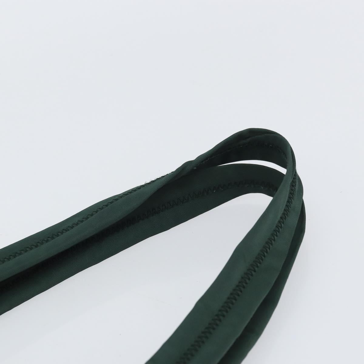 PRADA Tote Bag Nylon Green Silver Auth bs32246