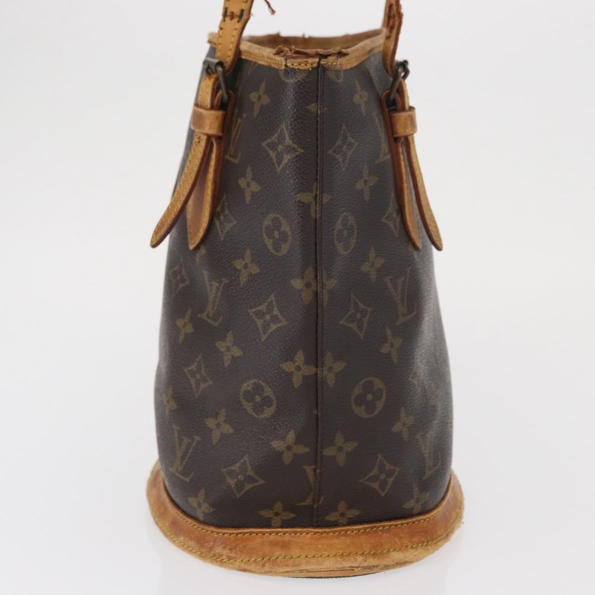 LOUIS VUITTON Monogram Bucket PM Shoulder Bag M42238 LV Auth bs32251
