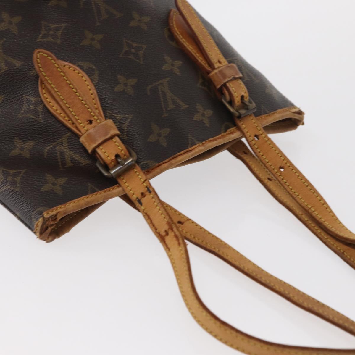 LOUIS VUITTON Monogram Bucket PM Shoulder Bag M42238 LV Auth bs32251