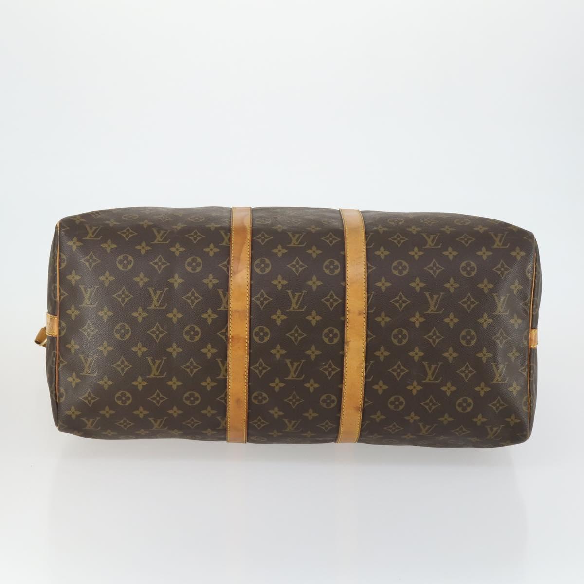 LOUIS VUITTON Monogram Keepall Bandouliere 55 Boston Bag M41414 LV Auth bs32252