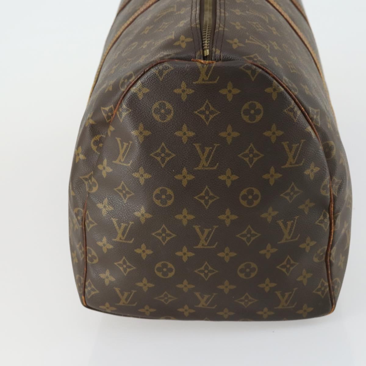 LOUIS VUITTON Monogram Keepall 55 Boston Bag M41424 LV Auth bs32253