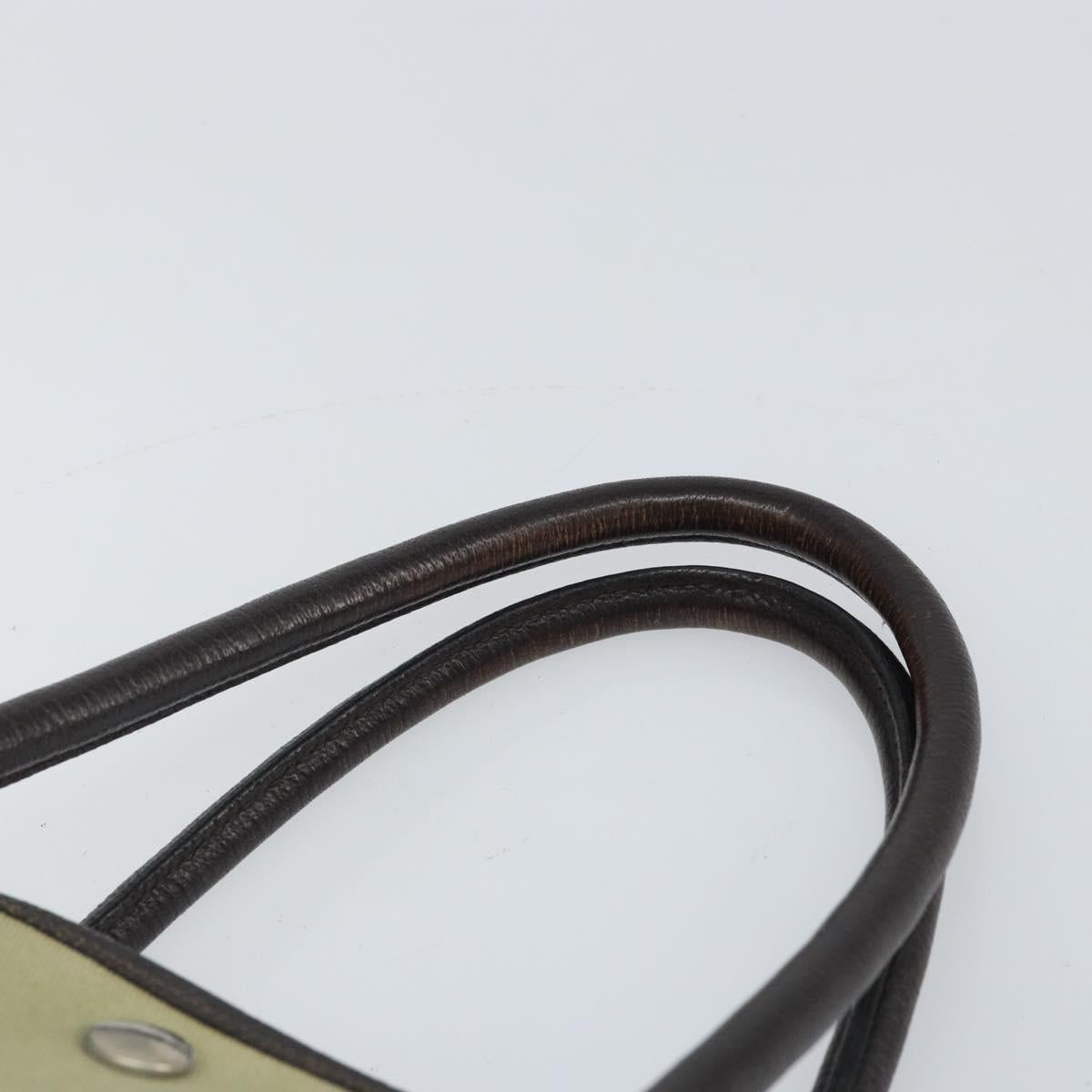 HERMES Garden Party MM Tote Bag Canvas Beige Auth bs32258