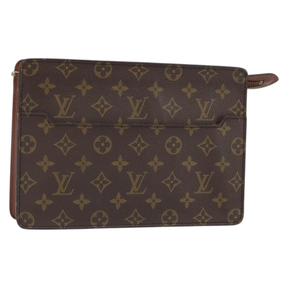 LOUIS VUITTON Monogram Pochette Homme Clutch Bag M51795 LV Auth bs32262