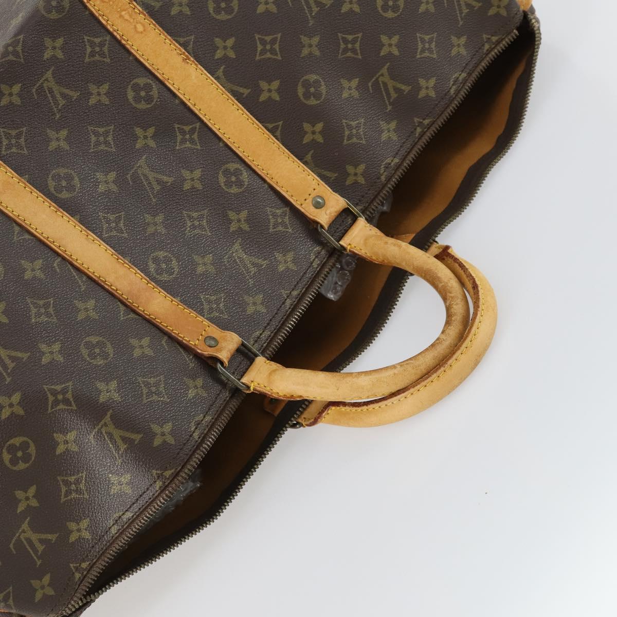 LOUIS VUITTON Monogram Keepall 55 Boston Bag M41424 LV Auth bs32264