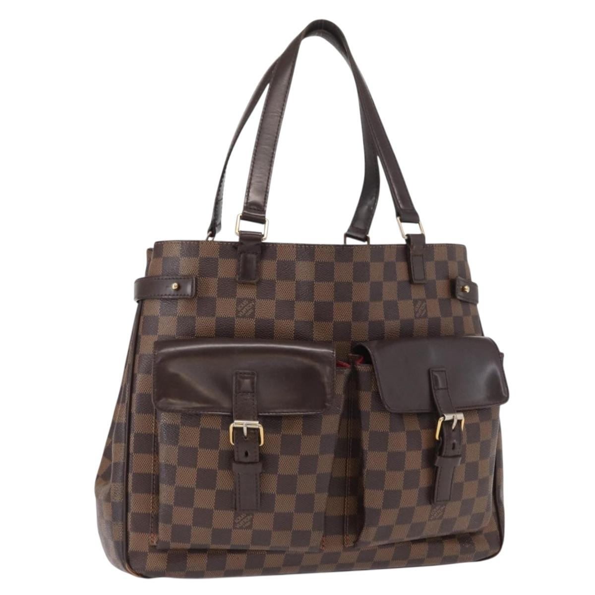 LOUIS VUITTON Damier Ebene Uzes Hand Bag N51128 LV Auth bs32268