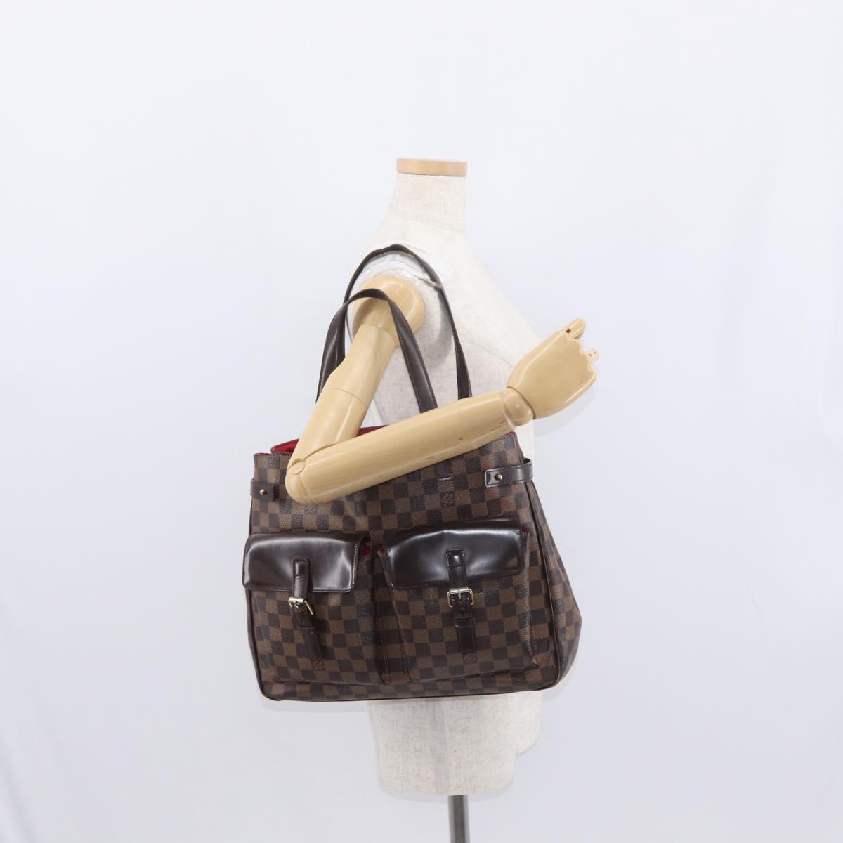 LOUIS VUITTON Damier Ebene Uzes Hand Bag N51128 LV Auth bs32268