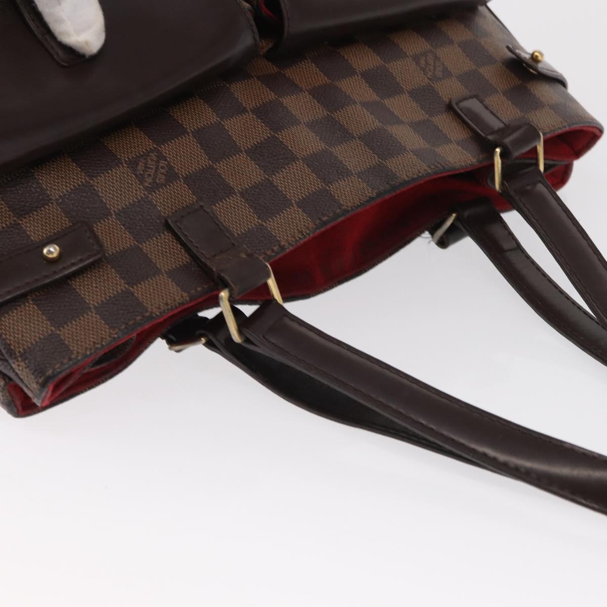 LOUIS VUITTON Damier Ebene Uzes Hand Bag N51128 LV Auth bs32268