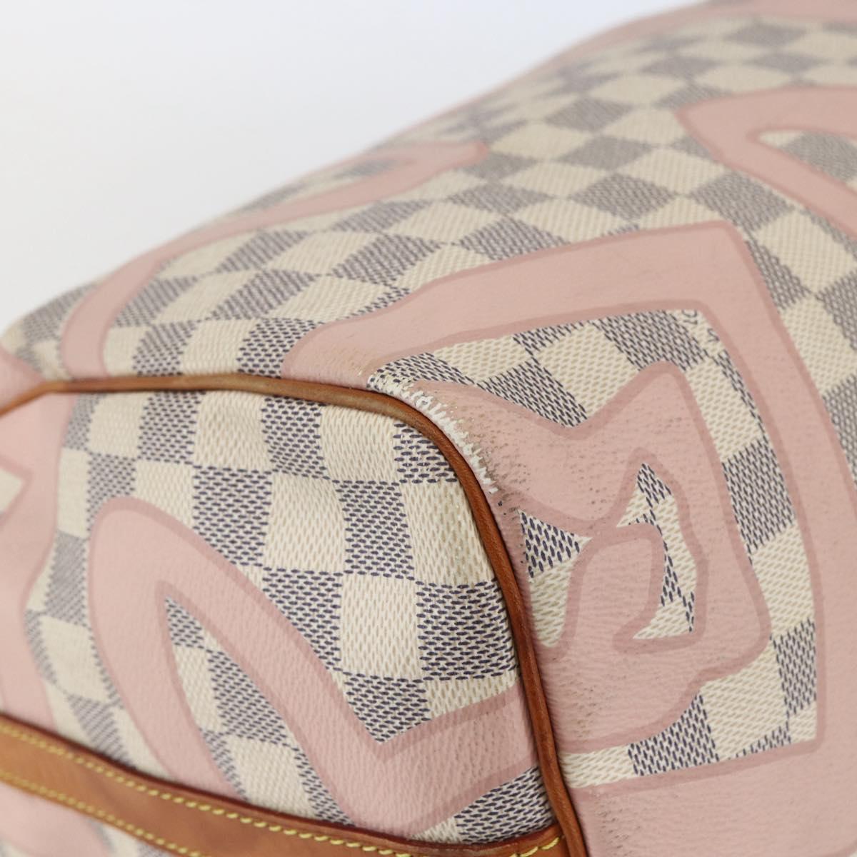 LOUIS VUITTON Damier Azur Tahiti Speedy Bandouliere 30 Bag N41052 Auth bs32269