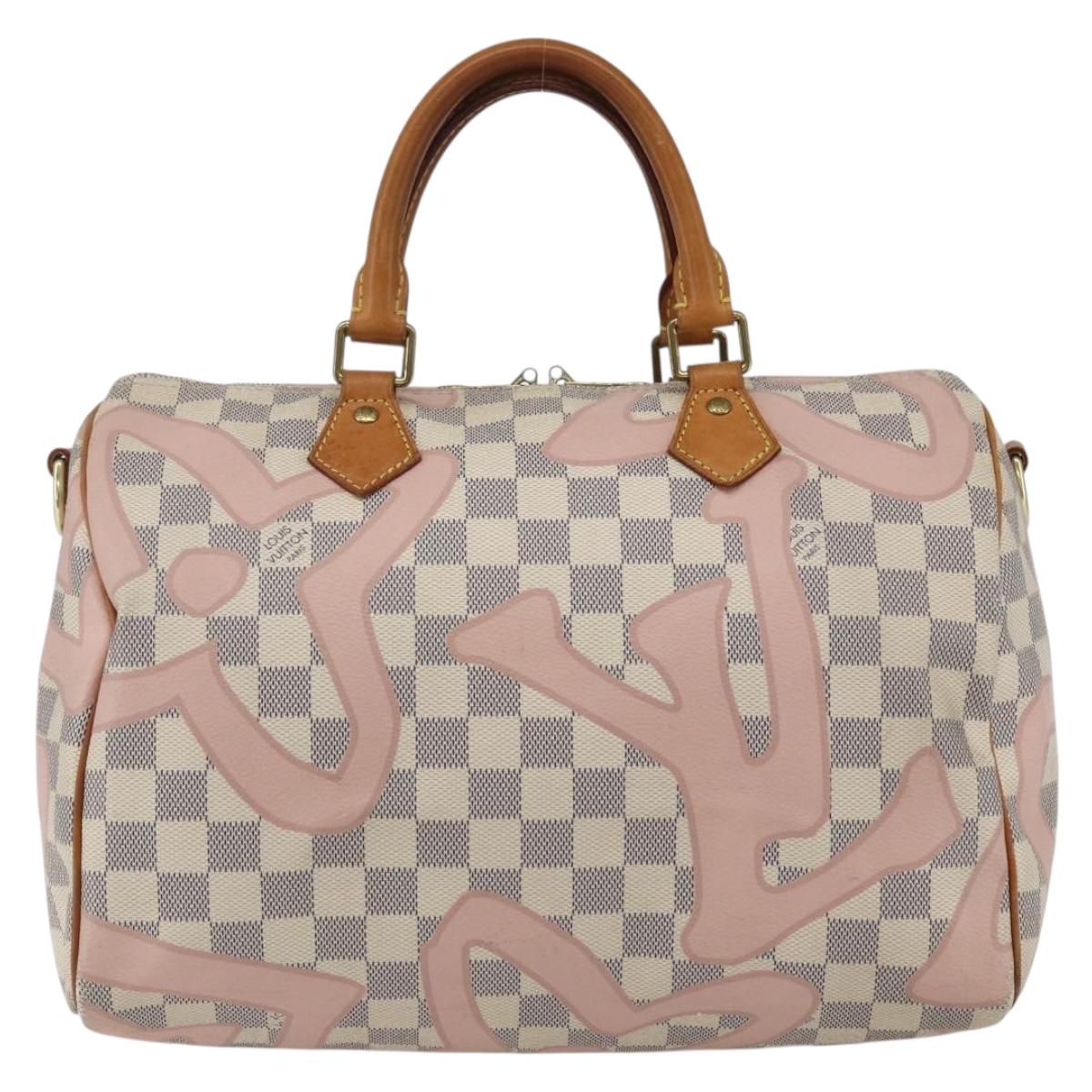 LOUIS VUITTON Damier Azur Tahiti Speedy Bandouliere 30 Bag N41052 Auth bs32269