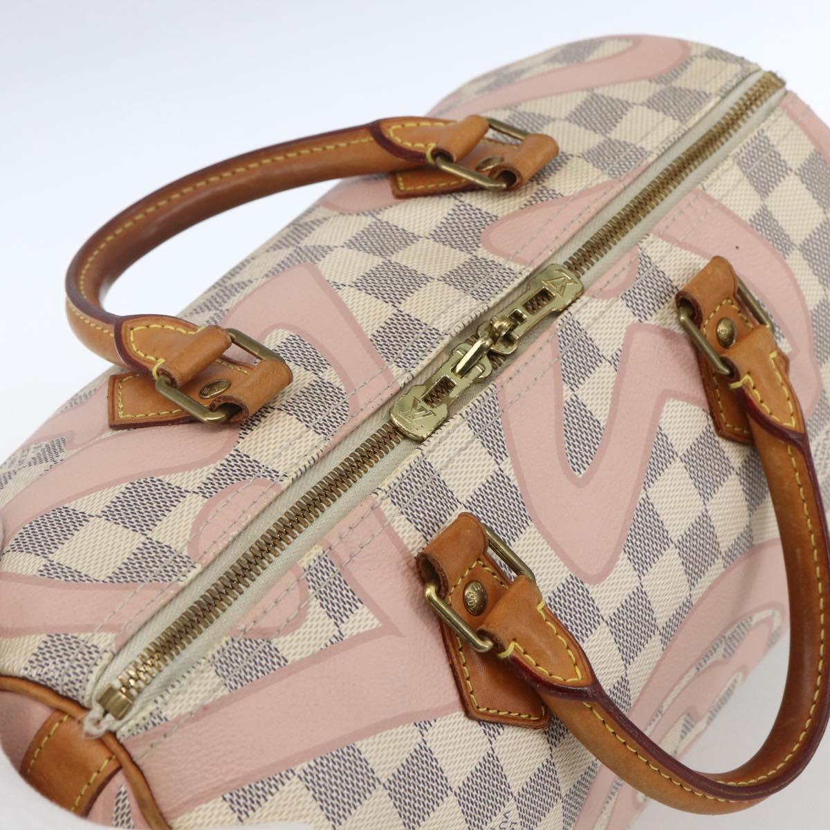 LOUIS VUITTON Damier Azur Tahiti Speedy Bandouliere 30 Bag N41052 Auth bs32269