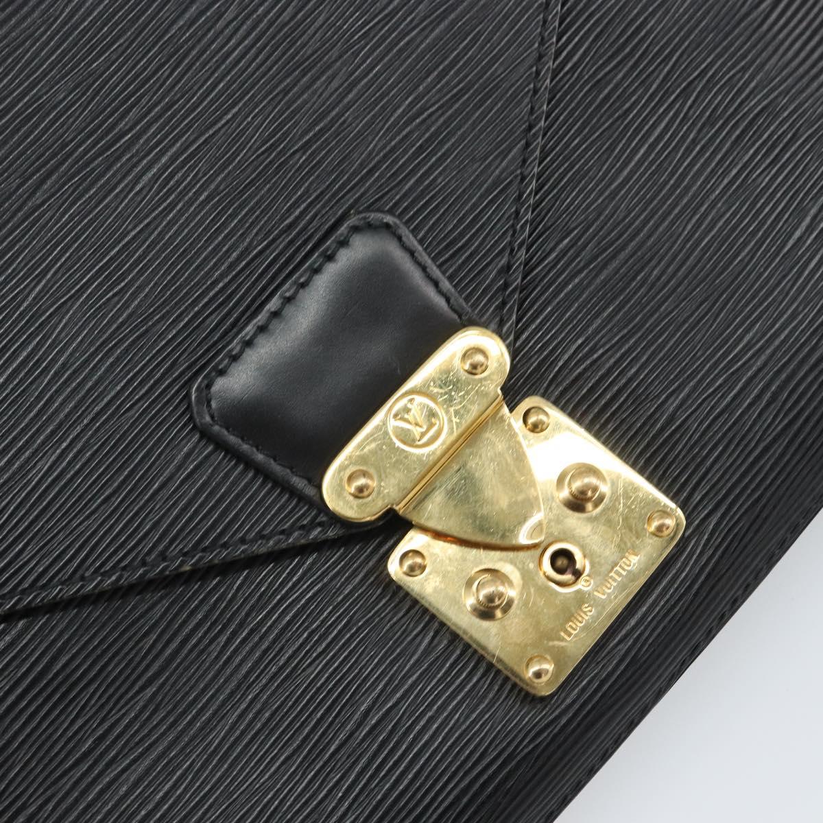 LOUIS VUITTON Epi Biface Clutch Bag Black M52322 LV Auth bs32271