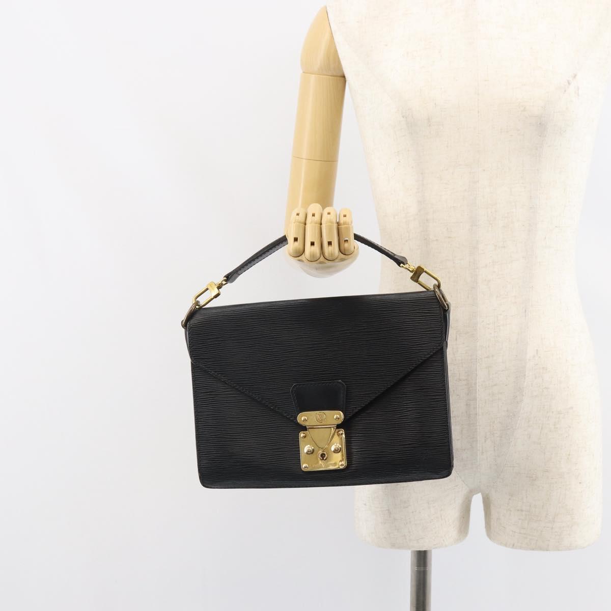LOUIS VUITTON Epi Biface Clutch Bag Black M52322 LV Auth bs32271