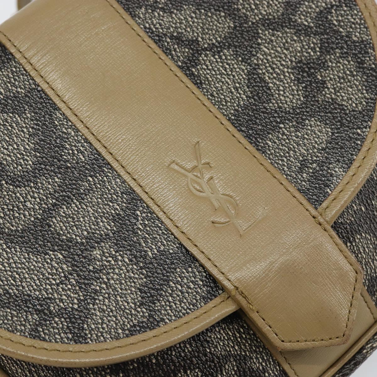 SAINT LAURENT Shoulder Bag Leather Brown Auth bs32279