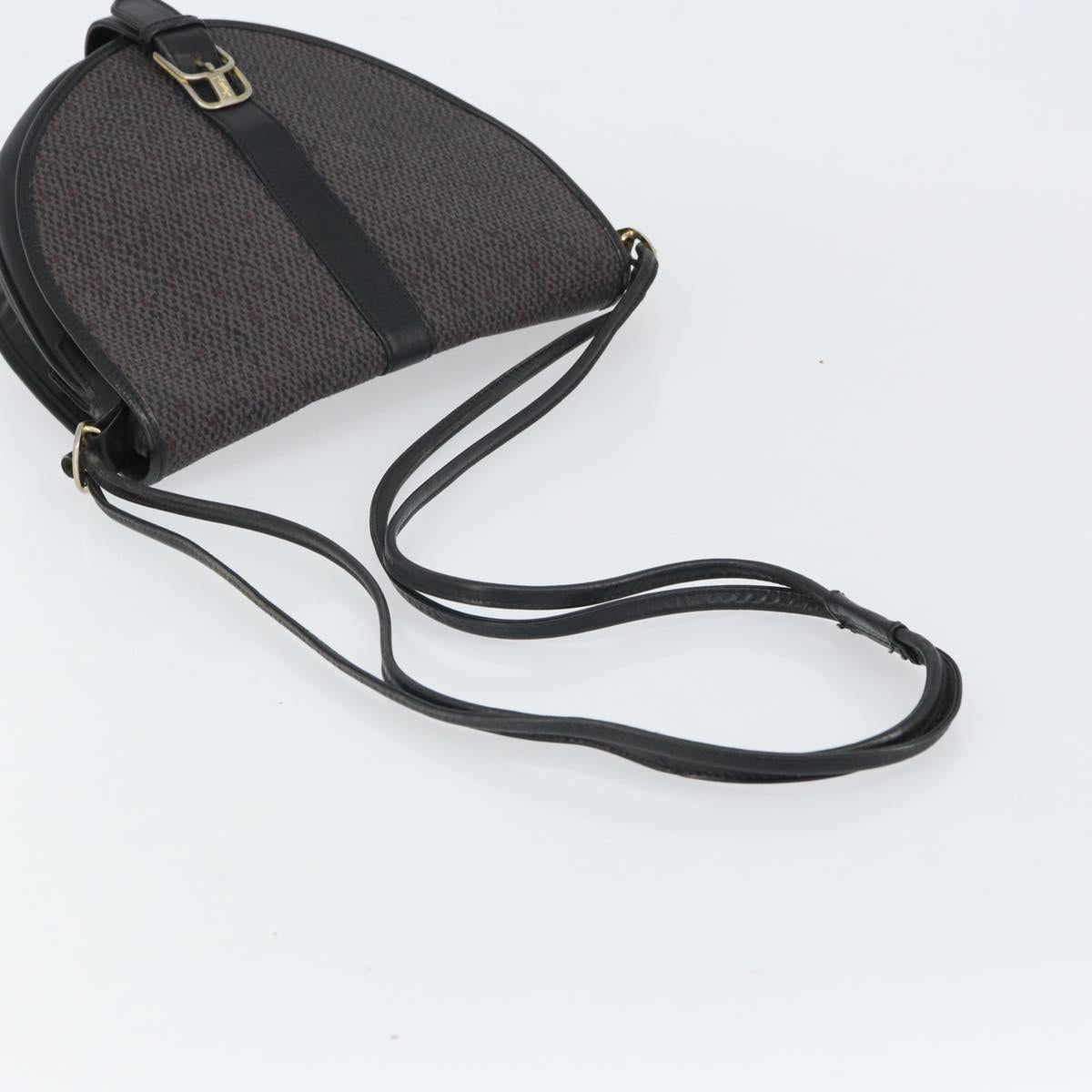SAINT LAURENT Shoulder Bag Canvas Leather Gray Auth bs32280