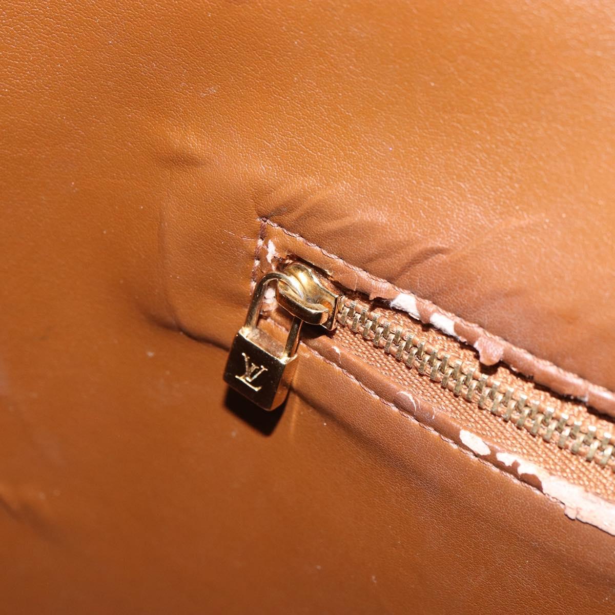 LOUIS VUITTON Monogram Vernis Houston Hand Bag Bronze M91122 LV Auth bs32284