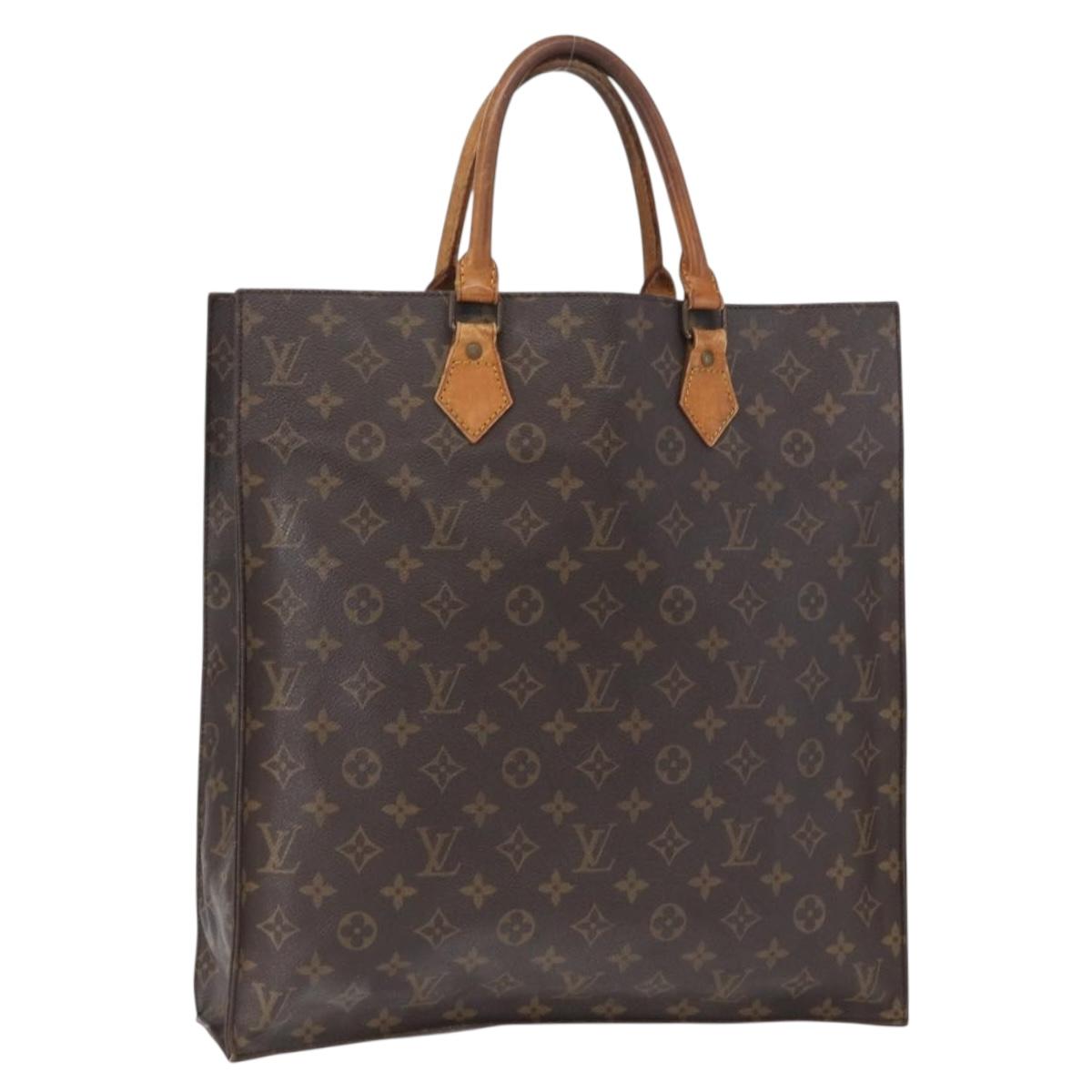 LOUIS VUITTON Monogram Sac Plat Hand Bag M51140 LV Auth bs32286