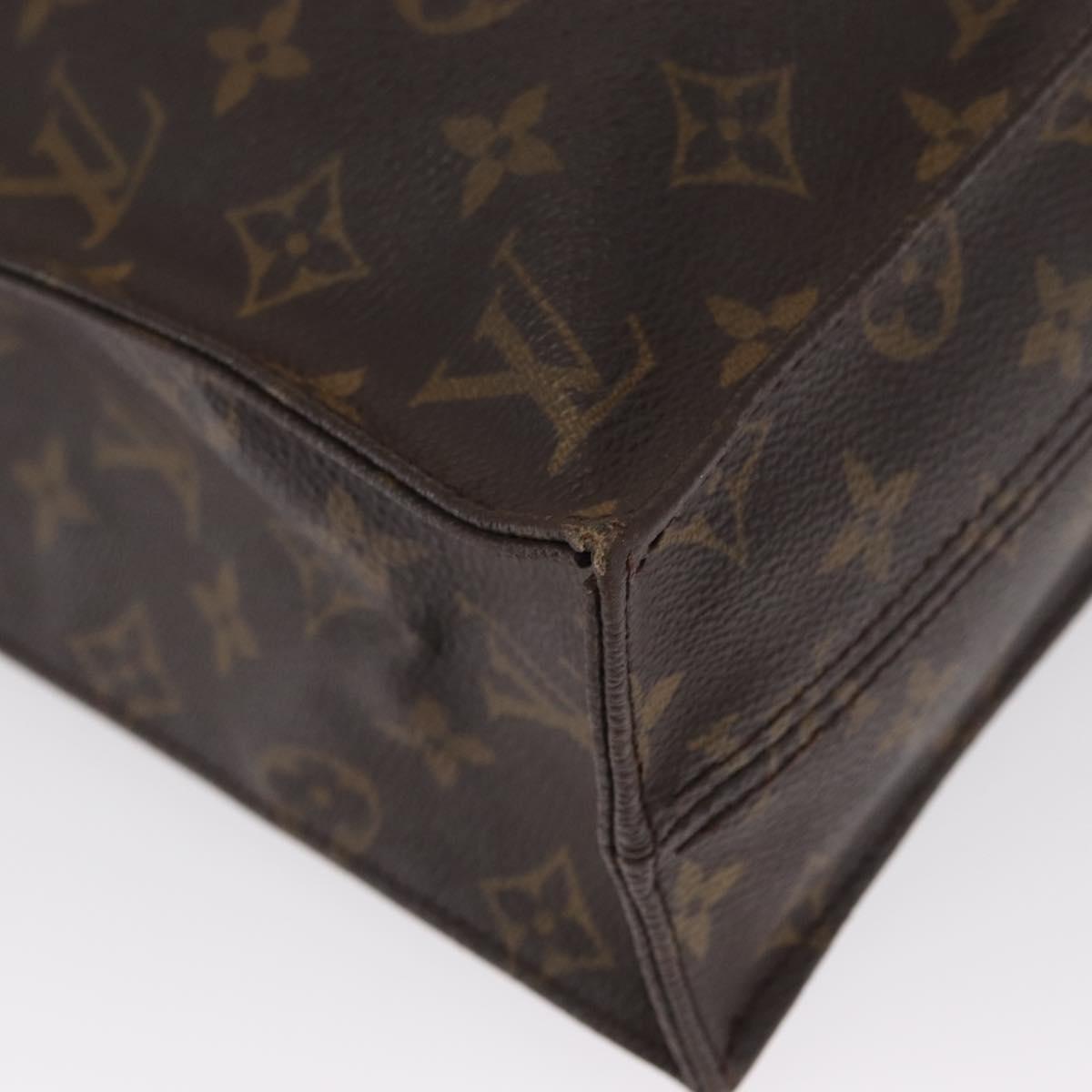 LOUIS VUITTON Monogram Sac Plat Hand Bag M51140 LV Auth bs32286