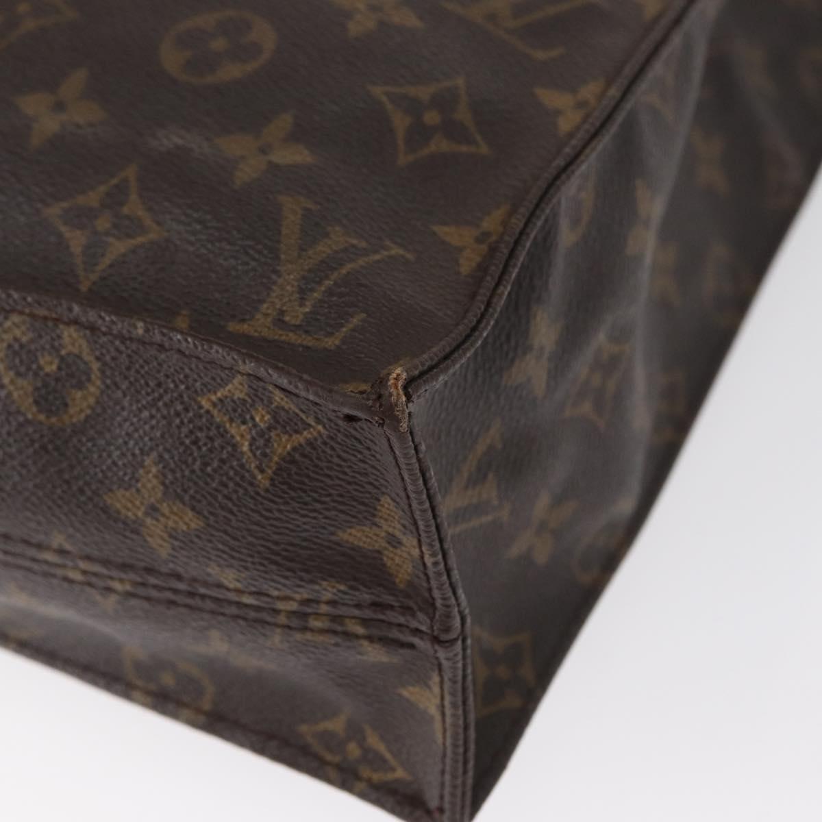 LOUIS VUITTON Monogram Sac Plat Hand Bag M51140 LV Auth bs32286