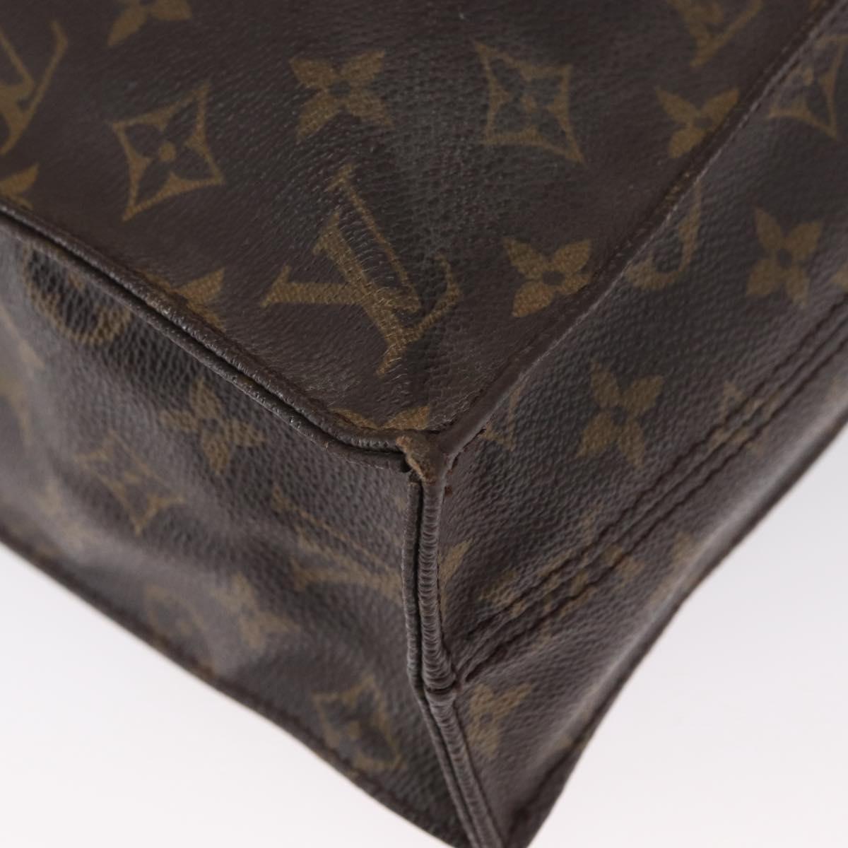 LOUIS VUITTON Monogram Sac Plat Hand Bag M51140 LV Auth bs32286