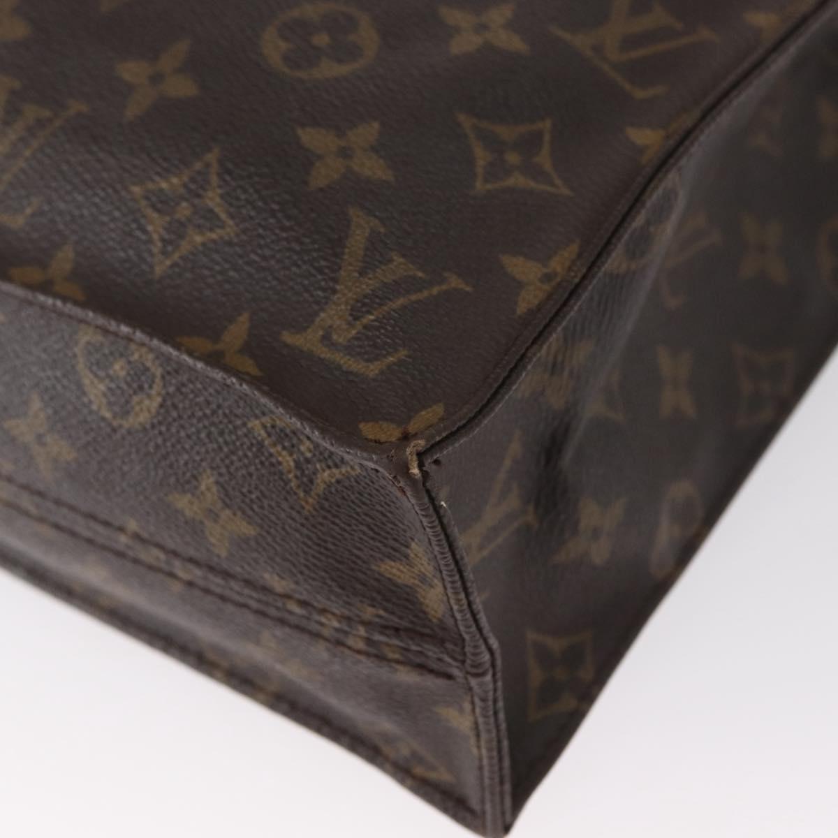 LOUIS VUITTON Monogram Sac Plat Hand Bag M51140 LV Auth bs32286