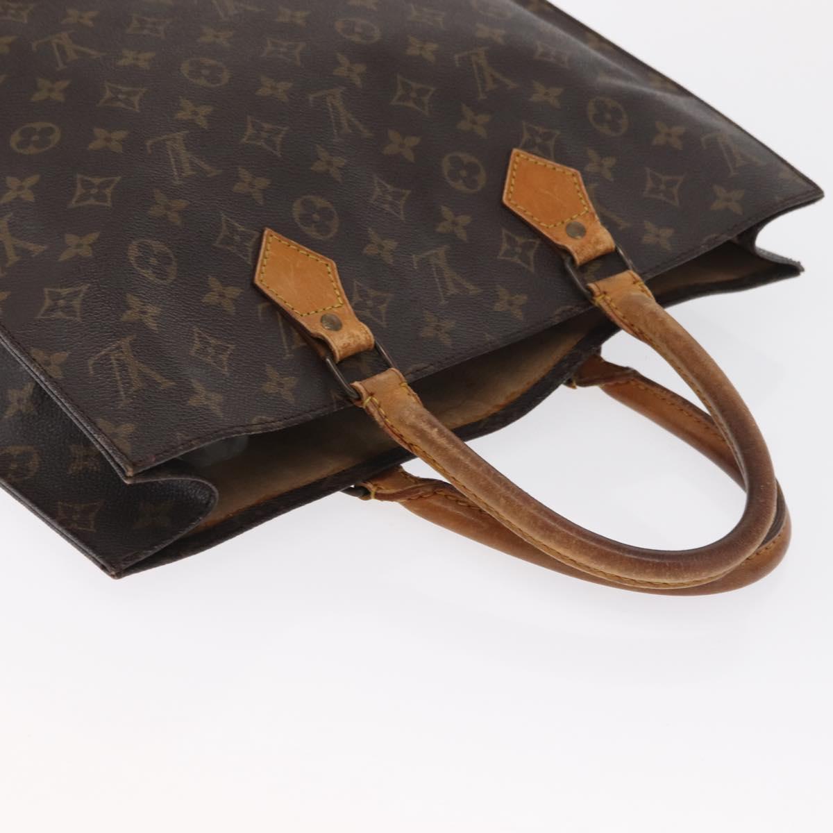 LOUIS VUITTON Monogram Sac Plat Hand Bag M51140 LV Auth bs32286