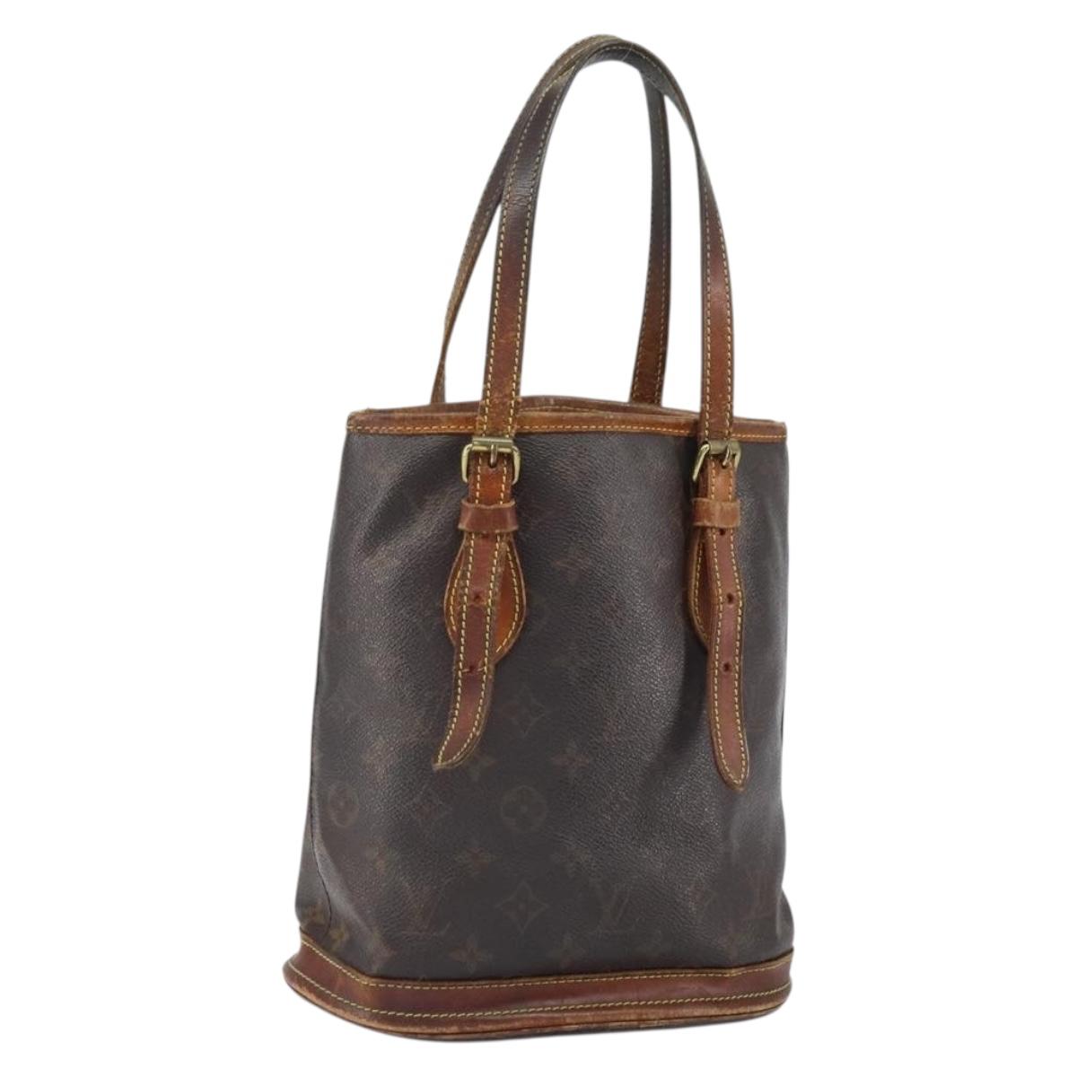 LOUIS VUITTON Monogram Bucket PM Shoulder Bag M42238 LV Auth bs32287