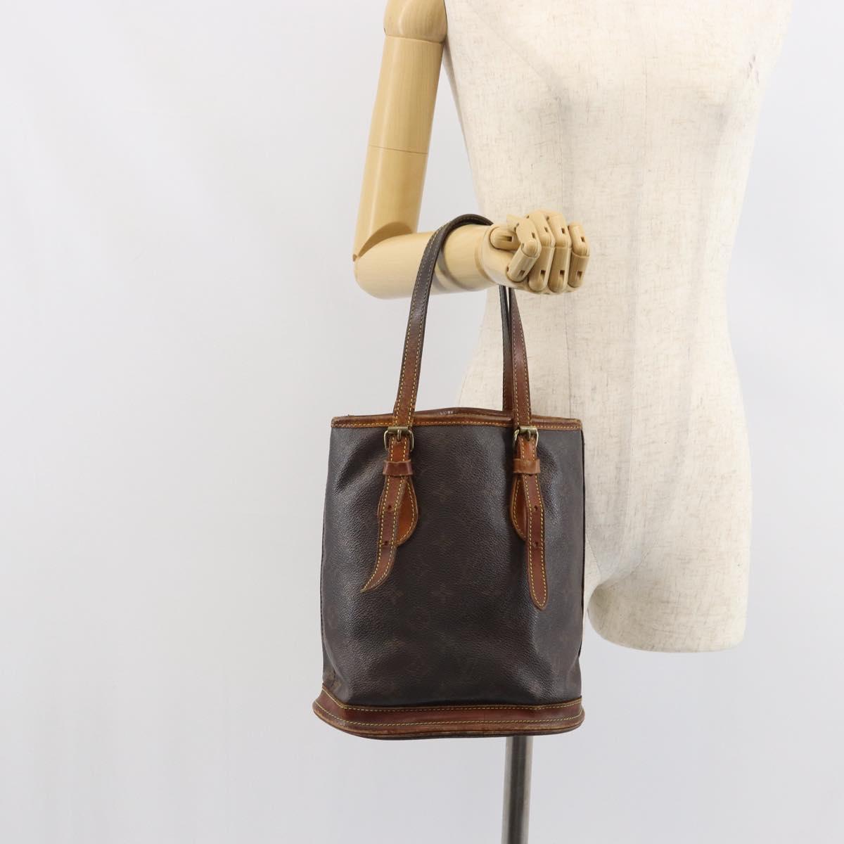 LOUIS VUITTON Monogram Bucket PM Shoulder Bag M42238 LV Auth bs32287