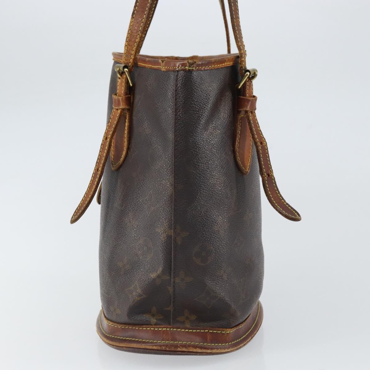 LOUIS VUITTON Monogram Bucket PM Shoulder Bag M42238 LV Auth bs32287
