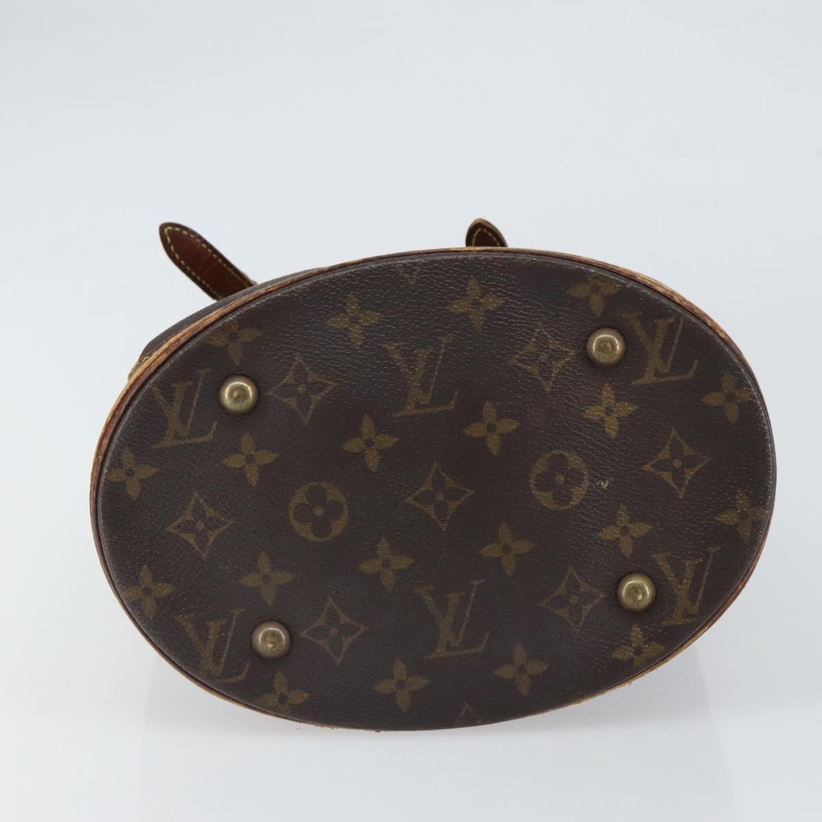 LOUIS VUITTON Monogram Bucket PM Shoulder Bag M42238 LV Auth bs32287