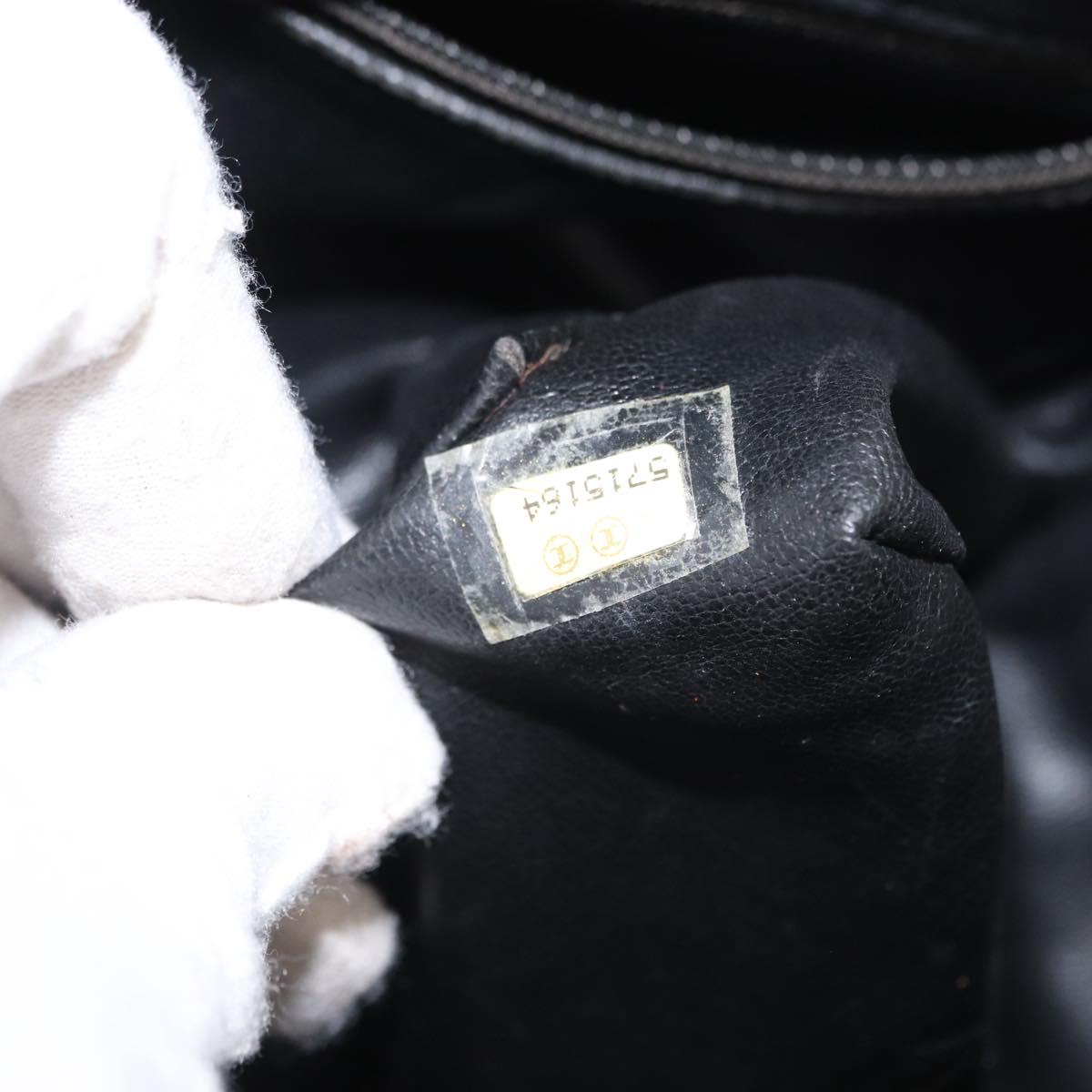 CHANEL Matelasse Chain Shoulder Bag Lamb Skin Black Gold CC Auth bs32292