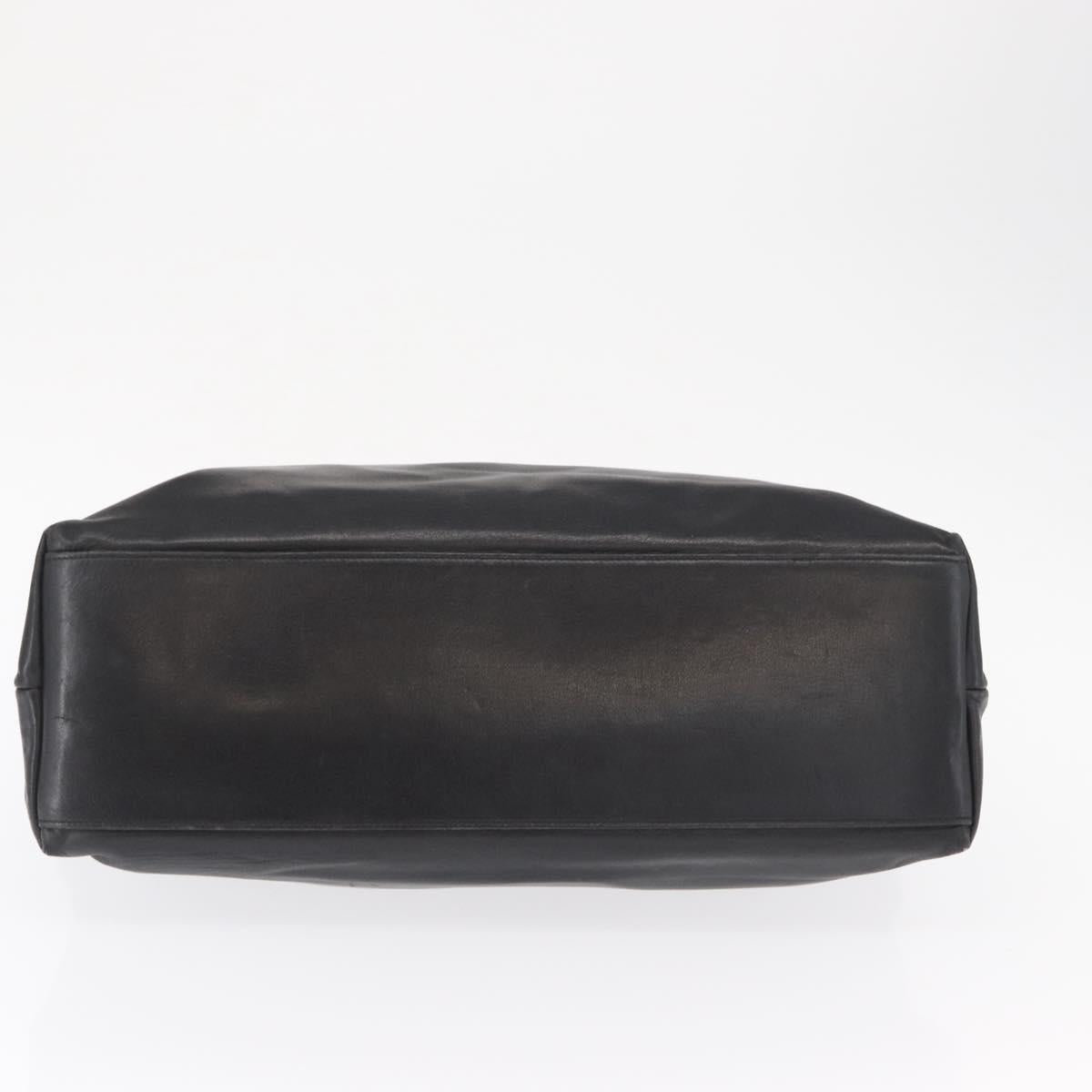 CHANEL Matelasse Chain Shoulder Bag Lamb Skin Black Gold CC Auth bs32292