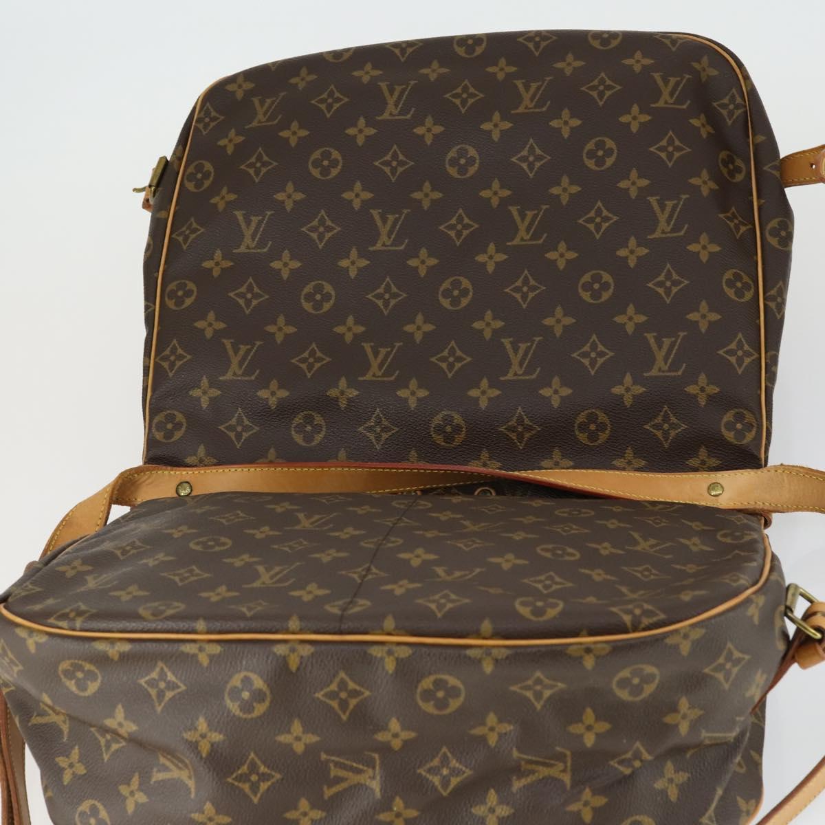LOUIS VUITTON Monogram Saumur 35 Shoulder Bag M42254 LV Auth bs32301