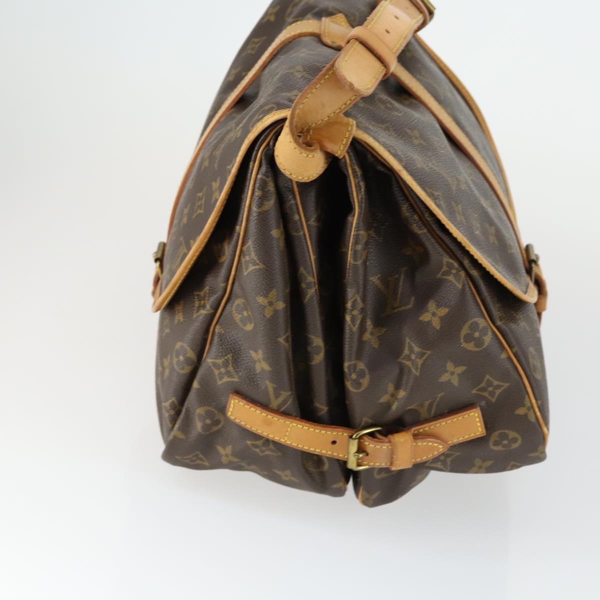 LOUIS VUITTON Monogram Saumur 35 Shoulder Bag M42254 LV Auth bs32301
