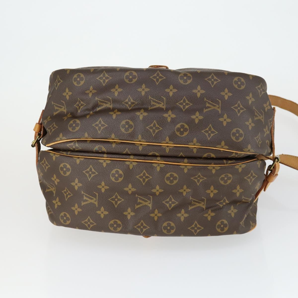 LOUIS VUITTON Monogram Saumur 35 Shoulder Bag M42254 LV Auth bs32301